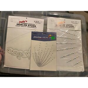 Vintage 3  iron on Studs